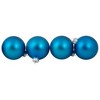 Northlight Matte Finish Glass Christmas Ball Ornaments - 3.25" (80mm) - Blue - 8ct - 3 of 4