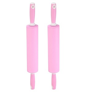 Unique Bargains Silicone Non-Stick Adjustable Pizza Pastry Mini Rolling Pin 2 Pcs - 1 of 4