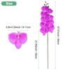 Unique Bargains Artificial Orchid Flowers Nine-headed Large Faux Phalaenopsis Silk Bouquets Real Touch 37 Inch - 3 of 4