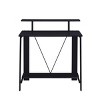 INFURNIC Desks Black Writing Desk with Upper Shelf and V-Shaped Metal Backing for Storage and Organization, Black, 32.5"*18.5"*35.5" - 3 of 4