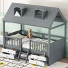 Whisen Wood Bed House Bed Frame - 2 of 4