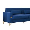 CAVINAS Couches for Living Room 85" Sofa Upholstered 3-Seat Couch Soft Sofa with Gold Accents and Plush Cushions, Orange - 3 of 4