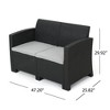 SKRAN Outdoor Faux Wicker Club Chairs with Waterproof Cushions for Backyard Porch Garden Poolside Balcony - 3 of 4