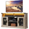 GALAXHERO Farmhouse TV Stand for 65 Inch TV, with LED Lights, Storage Cabinets & Adjustable Shelves for Living Room or Home Theater - 2 of 4