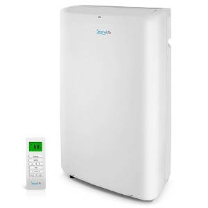 SereneLife  3-in-1 Portable AC, 14,000 BTU, Dehumidifier, Fan, Remote, Window Kit, White - 1 of 4