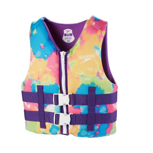Speedo Youth Pfd Aqua Splash Life Jacket Vest Tie Dye Target