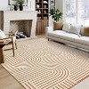 Runner Rug, Modern Minimalist Arched Lines Carpet, Machine Washable Area Rug Pet Friendly for Hallway, Kitchen, Bathroom - 2 of 4