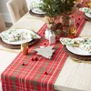 Design Imports  Christmas Plaid Table Runner, Tartan, 14X108" - 3 of 4