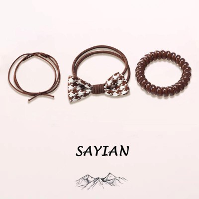 3 pcs set Scrunchies - Soft, Stretchy, and Detachable Hair Ties for Ponytails, Hair Elastics, Spiral Hair Ring, and Cute Hair Accessories