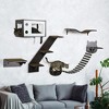 PawHut Unique Cat Tree Made From Cat Shelves with Cozy Cat House, Bridge, & More, Wall-Mounted Cat Tree Climbing Playground, Modern Cat Tree - 2 of 4