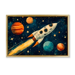 Stupell Industries Soaring Through Space Floating Frame Canvas Art - 1 of 4