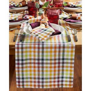 Solino Home Linen Gingham Check Table Runner - 1 of 4