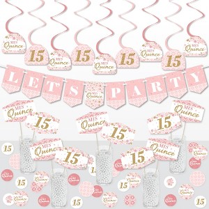 Big Dot of Happiness Mis Quince Anos - Quinceanera Sweet 15 Birthday Party Supplies Decoration Kit - Decor Galore Party Pack - 51 Pieces - 1 of 4