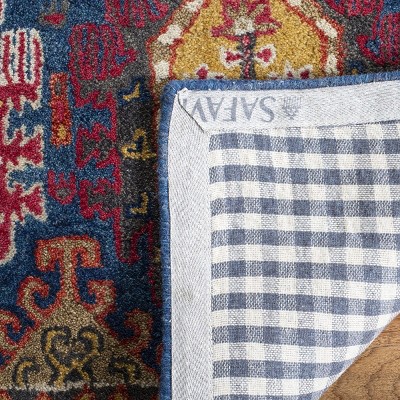 Heritage Navy and Red Hand-Tufted Wool Area Rug 3'x5'