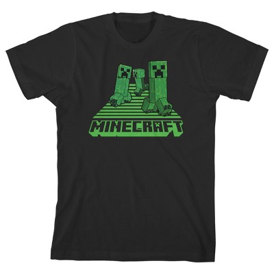 Minecraft Creeper Road Youth Black T-shirt : Target