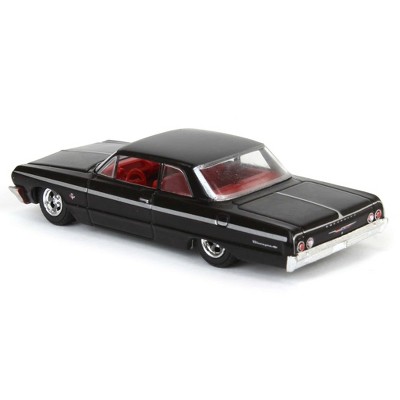 1/64 Scale Black and Red Diecast 1964 Chevrolet Biscayne Model Car