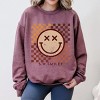 Simply Sage Market S.W.Smiley Fall Checkered Smiley Sweatshirt - 2 of 4