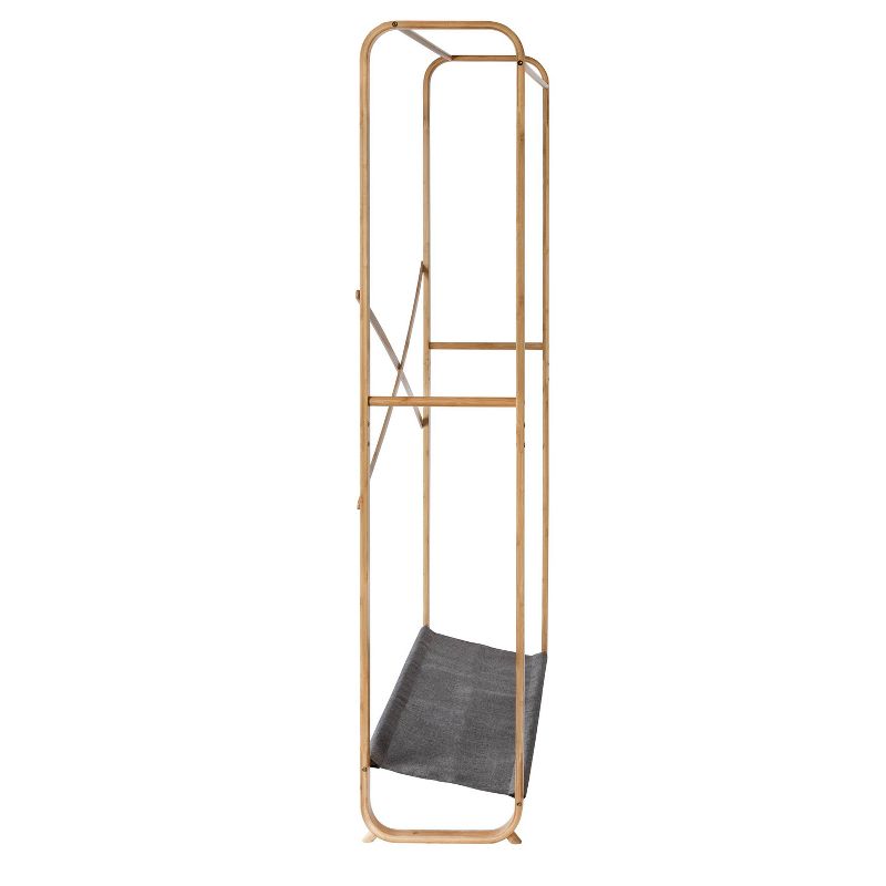 Honey-Can-Do Bamboo and Canvas Garment Rack, 4 of 10