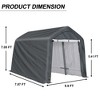 Aoodor 6 X 6 FT Heavy Duty Storage Shelter, Portable Shed Carport with Roll-up Zipper Door ,Waterproof and UV Resistant - 4 of 4