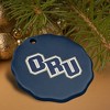 Oral Roberts University Primary Logo Porcelain Scalloped Holiday Christmas Tree Ornament  2.8" (7.1 cm) - 4 of 4