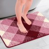 Unique Bargains Geometric Pattern Soft Absorbent Comfortable Non-Slip Rug - 2 of 4