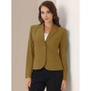 Allegra K Women's Elegant Work Office Lapel Collar Button Down Regular Fit Suit Blazer - 2 of 4
