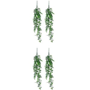 REGALWOVEN Artificial Hanging Plants, Faux Eucalyptus Greenery for Shelf  Bathroom Wall Decor 4 Pack Green Five-Forked Maple Leaf : Target