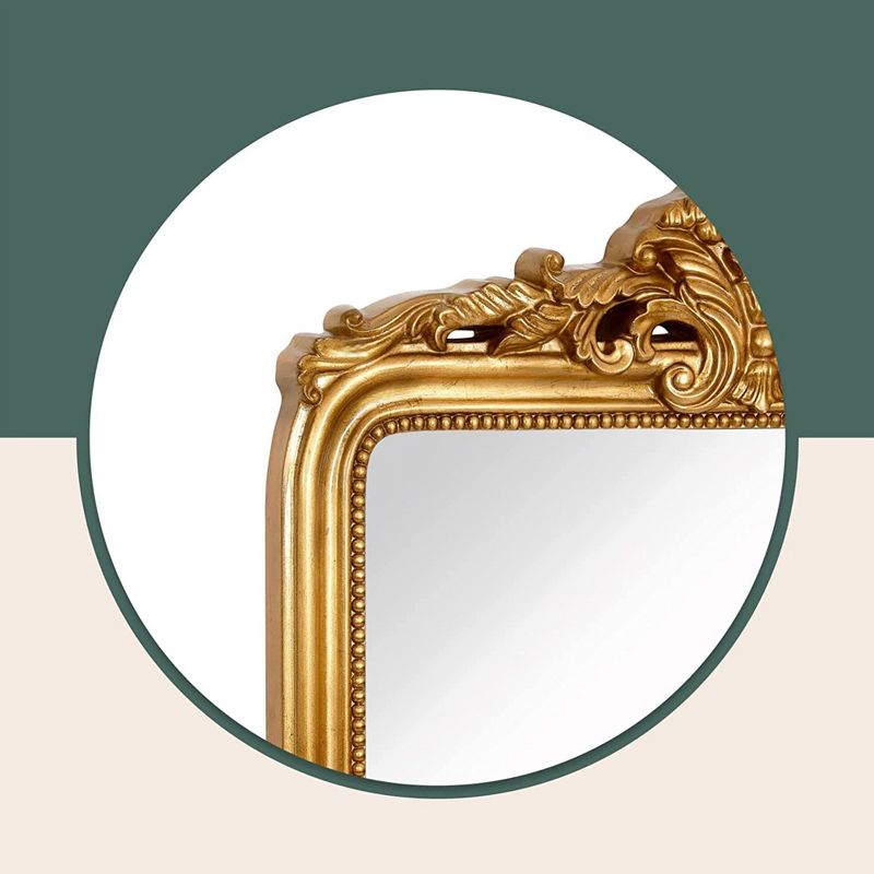 Hamilton Hills Gold Antique Arched Mirror, 2 of 4