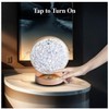 Bell + Howell Lenox Round Cordless Rechargeable LED Table Lamp 1 Pack Faux Crystal Shade Gold Base Touch Control - 4 of 4