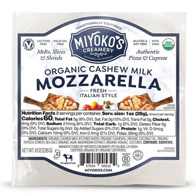 Miyoko's Creamery Organic Cashew Milk Mozzarella Cheese - 8oz