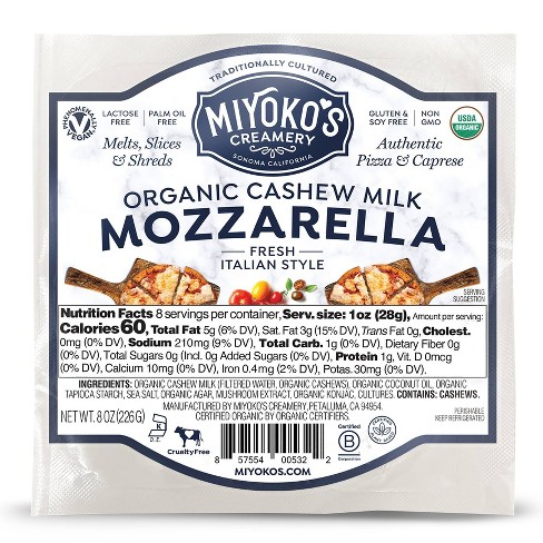 Miyoko's Creamery Organic Cashew Milk Mozzarella Cheese - 8oz - image 1 of 4