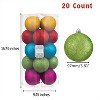 Every Day is Christmas 20ct Christmas Ornaments, Shatterproof Christmas Tree Ornaments Set, 97mm/3.81" Christmas Balls Decoration - 2 of 4
