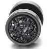 10mm Women Mens Black Circle Stud Earrings Black Glitter, Steel Cheater Fake Ear Plugs Gauges Tunnel - 2 of 4