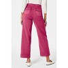 Coolmee Women's High Waisted Cropped Wide Leg Stretchy Straight Pants Trousers with Pockets - 3 of 4
