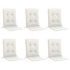 vidaXL Lowback Chair Cushions 6 pcs Melange Cream 39.4"x19.7"x1.6" Fabric - 3 of 4