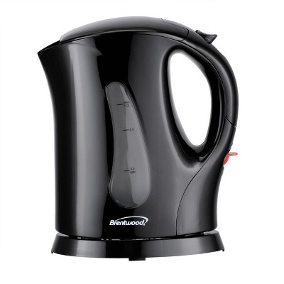 Brentwood 4 Cup 900 Watt Cordless Electric Tea Kettle in Black With Removable Mesh Filter