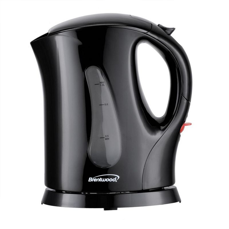 Brentwood 4 Cup 900 Watt Cordless Electric Tea Kettle in Black With Removable Mesh Filter, 1 of 5