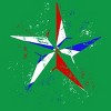 Men's Design By Humans American Flag Nautical Star - Grunge By Mel00 T-Shirt - 2 of 4