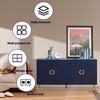 Modern Lacquered 4 Door Wooden Cabinet Sideboard Buffet Server Cabinet Storage Cabinet - 3 of 4