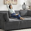 U-Shaped Sectional Sofas with Reversible Chaise, Luxurious Corduroy Upholstery, Deep Seat Comfort & Durable Support Perfect for Living Room - 2 of 4