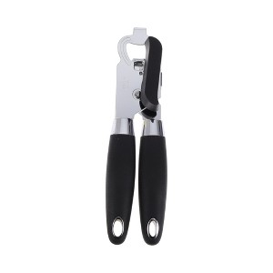 Unique Bargains Can Opener Handheld 3-in-1 Can Opener & Bottle Opener PP Silver Tone Black 1 Pc - 1 of 4