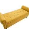 CAVINAS 55.12" Storage Ottoman Bench with Button Tufting,End of Bed Bench with Hidden Storage Space,Storage Ottoman for Living Room - 2 of 4