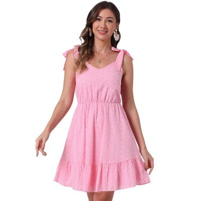 INSPIRE CHIC Women's Summer Sleeveless Cami Adjustable Strap Mini Beach Sundress