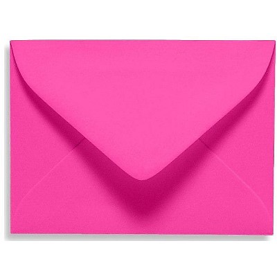 LUX 2 11/16" x 3 11/16" 70lbs. #17 Mini Envelopes W/Glue Magenta Pink EXLEVC-10-50