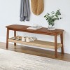 Alaterre Calais 48in Acacia Wood Bench, Chestnut - 3 of 4