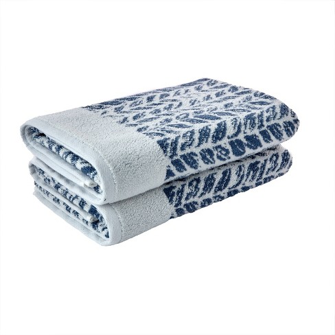 common THREAD Cotton Towel Set 4 Bath 4 Hand 4 Fingertip Blue Gray