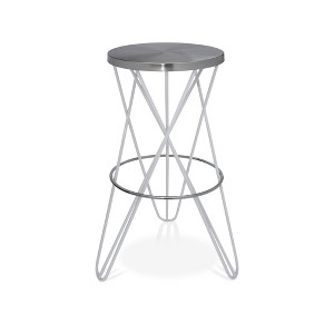 Meridian Furniture,Mercury White Iron Bar Stool - 1 of 4