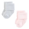 Touched by Nature Infant Girl Organic Cotton Socks, Soft Pink Dot Stripe - 3 of 4