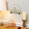 Northlight 11.75" White Wooden Pick Up Truck Fall Harvest Wall Hanging - 2 of 4