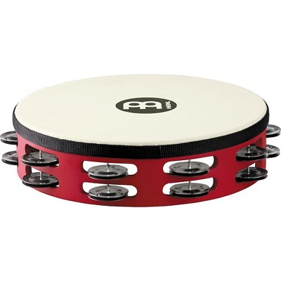 Meinl MEINL Touring Synthetic Head Wood Tambourine Two Rows Red